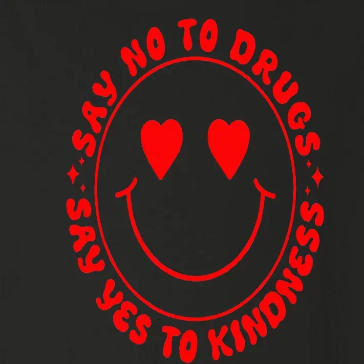 Say No To Drugs Say Yes To Kindness Groovy Red Ribbon Meme Toddler Long Sleeve Shirt