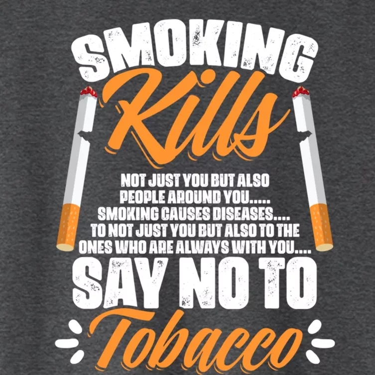 Say No To Tobacco Anti Cigarettes Anti Smoking Gift Women's Crop Top Tee