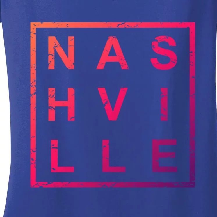 Stylish Nashville Tennessee Tn Gift Women's V-Neck T-Shirt