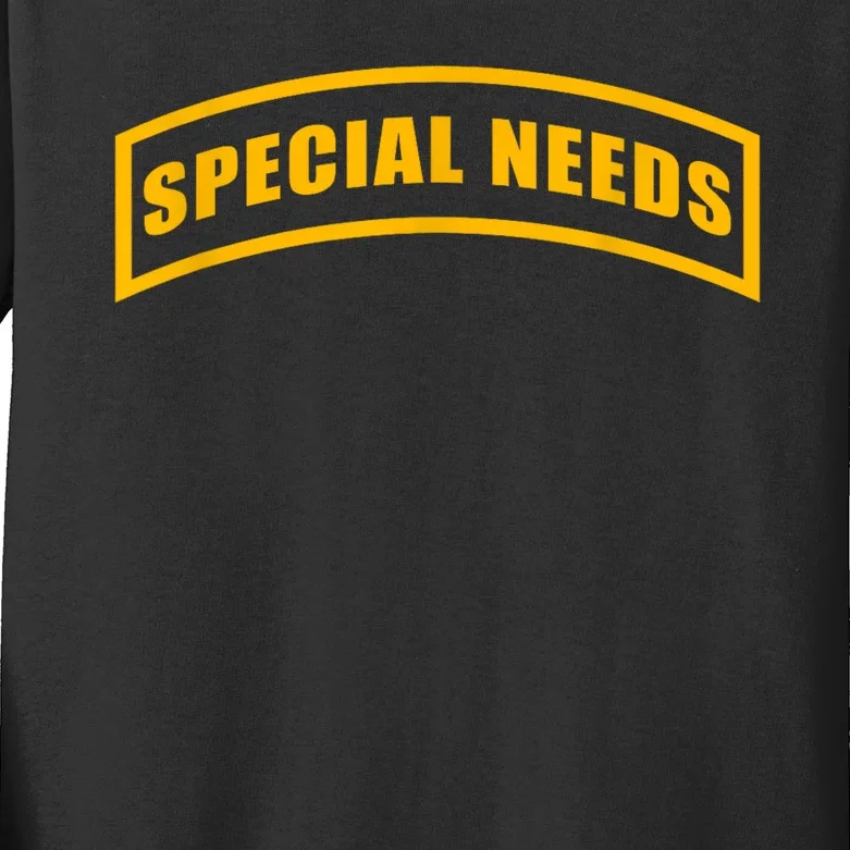 Special Needs Tab Kids Long Sleeve Shirt