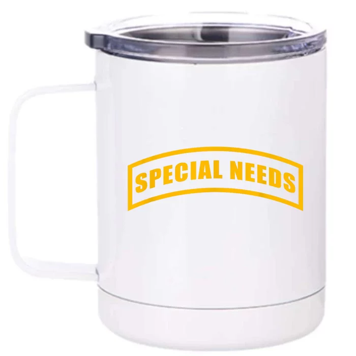 Special Needs Tab Front & Back 12oz Stainless Steel Tumbler Cup