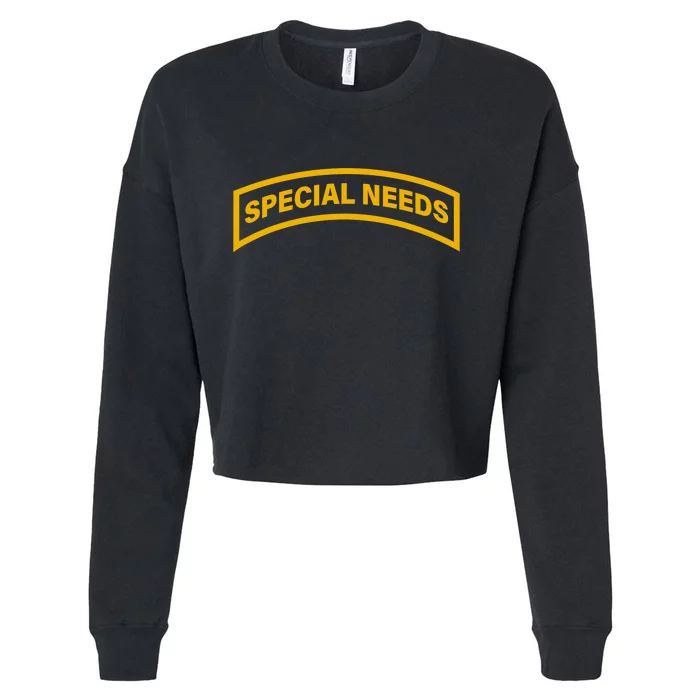 Special Needs Tab Cropped Pullover Crew