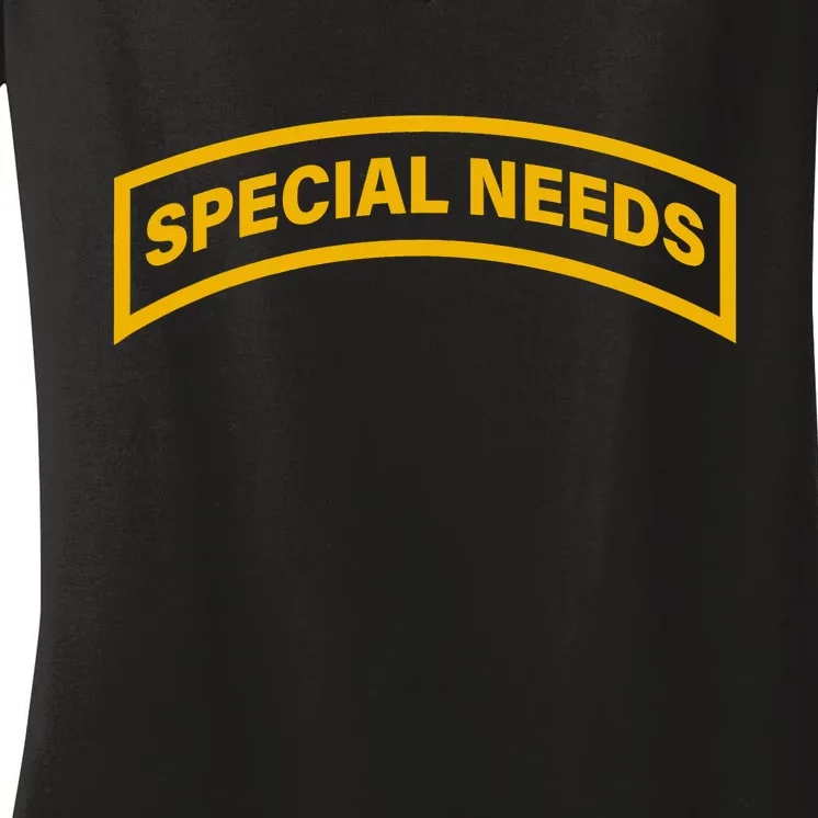 Special Needs Tab Women's V-Neck T-Shirt