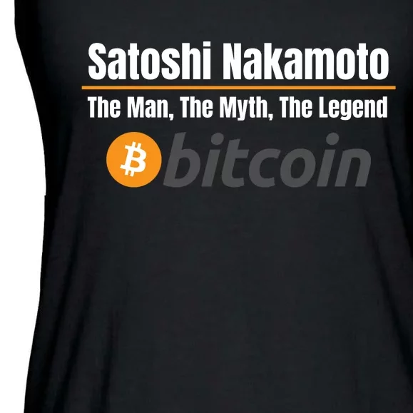 Satoshi Nakamoto, The Man The Myth The Legend, Bitcoin, Crypto Ladies Essential Flowy Tank