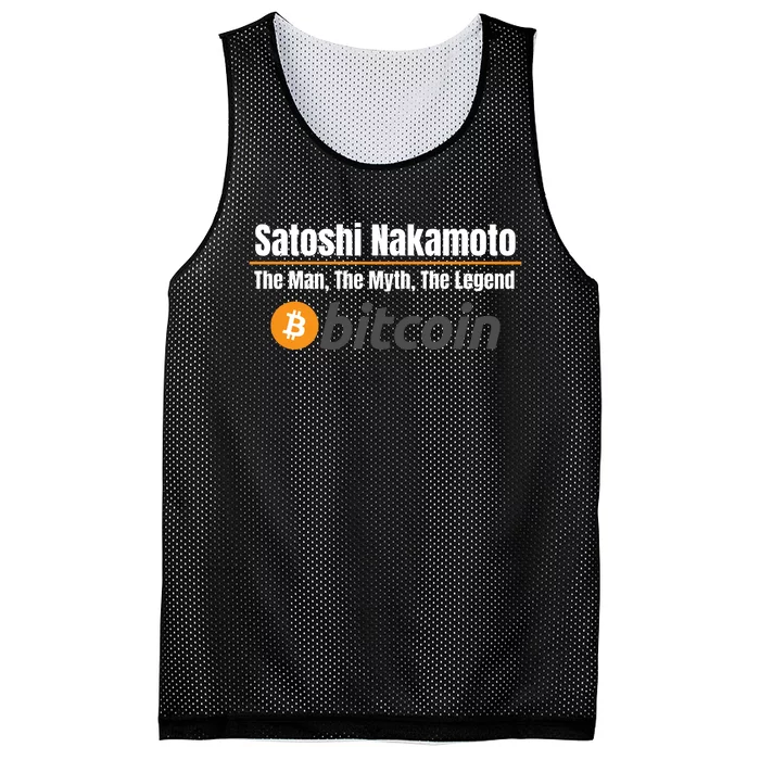 Satoshi Nakamoto, The Man The Myth The Legend, Bitcoin, Crypto Mesh Reversible Basketball Jersey Tank