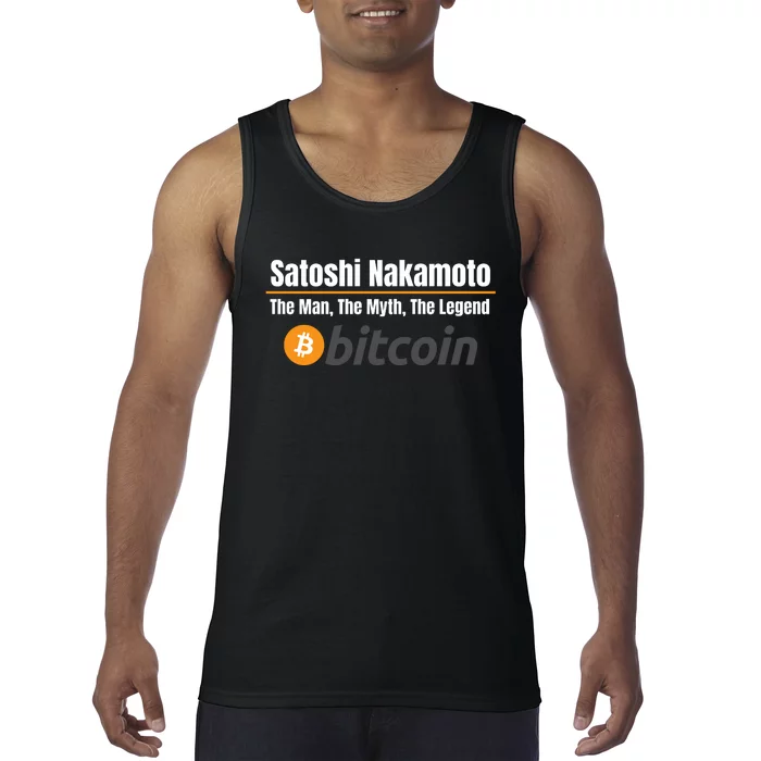 Satoshi Nakamoto, The Man The Myth The Legend, Bitcoin, Crypto Tank Top