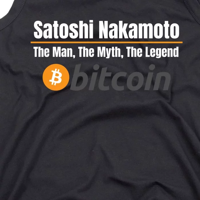 Satoshi Nakamoto, The Man The Myth The Legend, Bitcoin, Crypto Tank Top