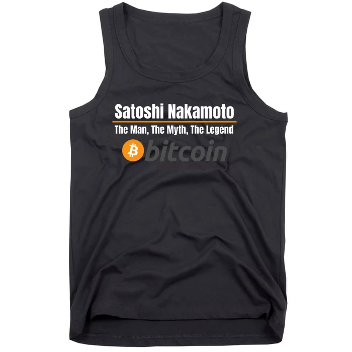 Satoshi Nakamoto, The Man The Myth The Legend, Bitcoin, Crypto Tank Top