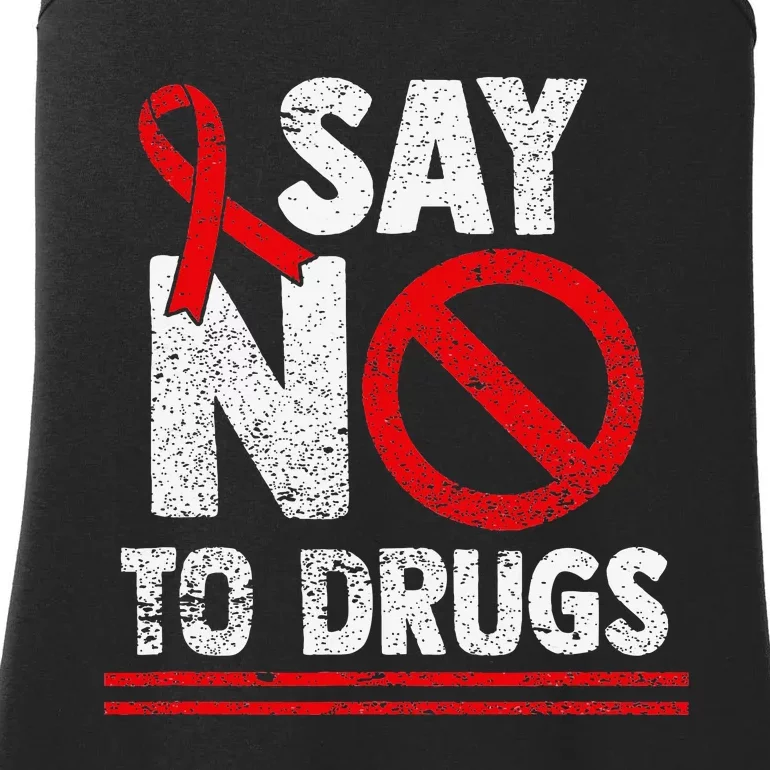 Say No To Drugs Support Red Ribbon Awareness Week Ladies Essential Tank