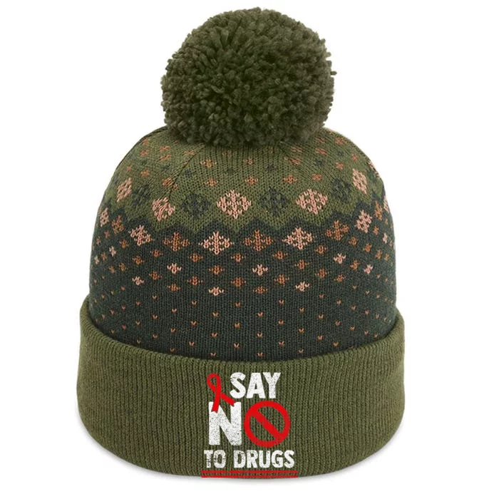 Say No To Drugs Support Red Ribbon Awareness Week The Baniff Cuffed Pom Beanie