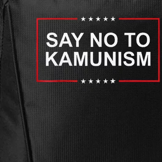 Say No To Kamunism 2024 Elections Trump President Republican City Backpack