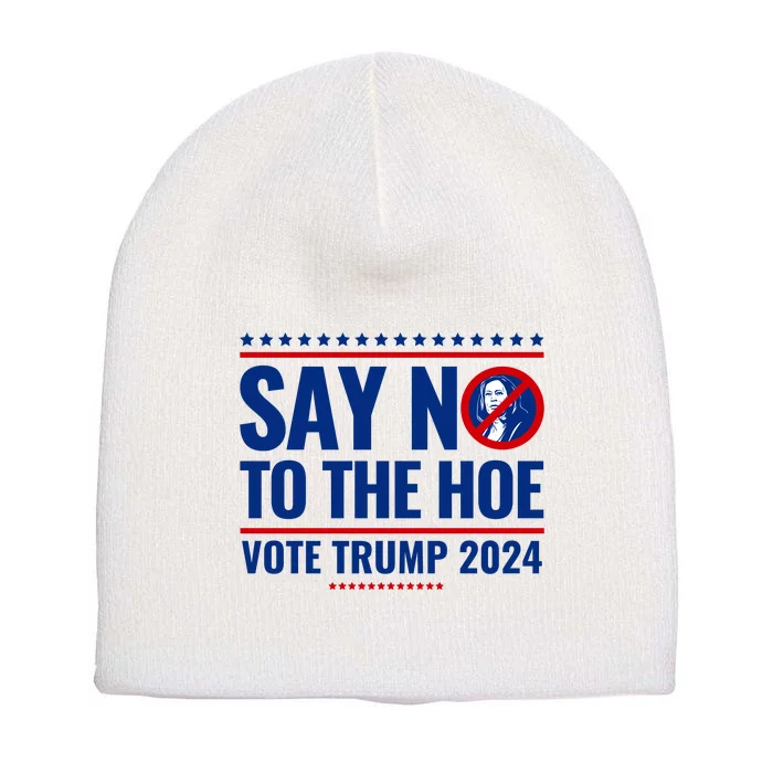 Say No To The Hoe Vote Trump 2024 Short Acrylic Beanie