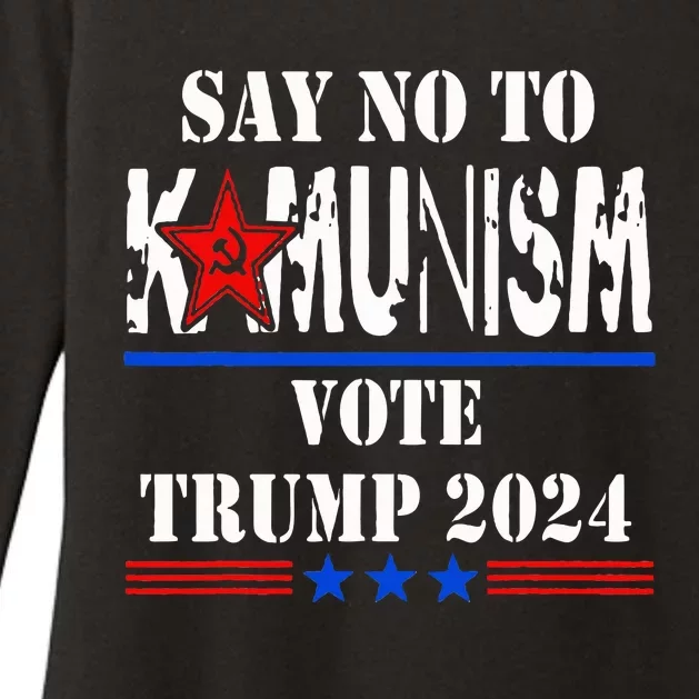 Say No To Kamunism Vote Trump 2024 Womens CVC Long Sleeve Shirt