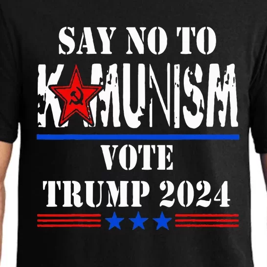 Say No To Kamunism Vote Trump 2024 Pajama Set