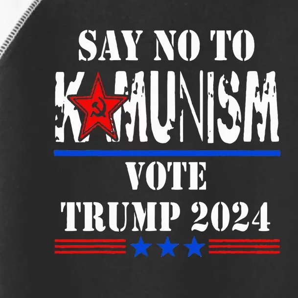 Say No To Kamunism Vote Trump 2024 Toddler Fine Jersey T-Shirt