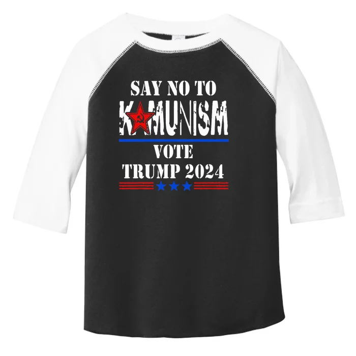 Say No To Kamunism Vote Trump 2024 Toddler Fine Jersey T-Shirt