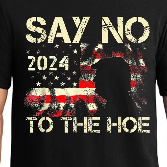 Say No To The Hoe Vote Trump 2024 America Usa Flag Pajama Set