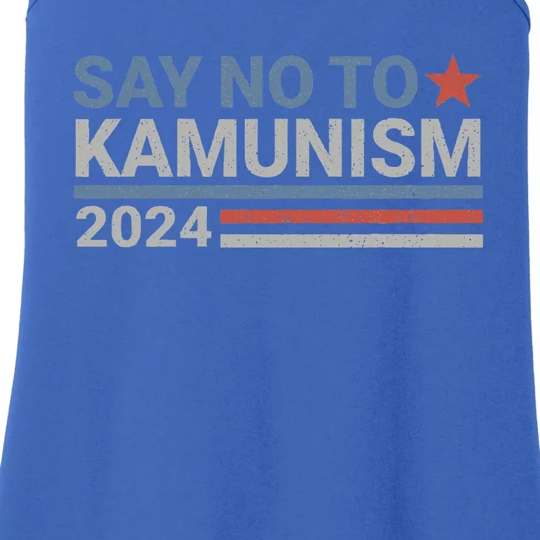 Say No To Kamunism Kamala Vote Trump Vance Ladies Essential Tank