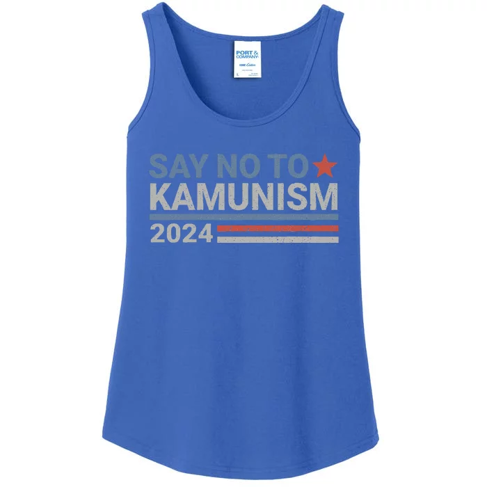 Say No To Kamunism Kamala Vote Trump Vance Ladies Essential Tank