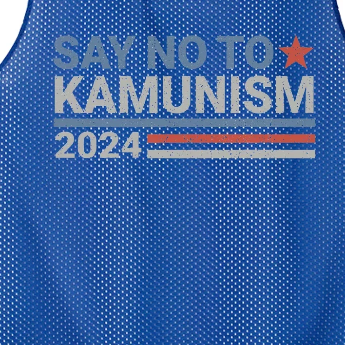 Say No To Kamunism Kamala Vote Trump Vance Mesh Reversible Basketball Jersey Tank