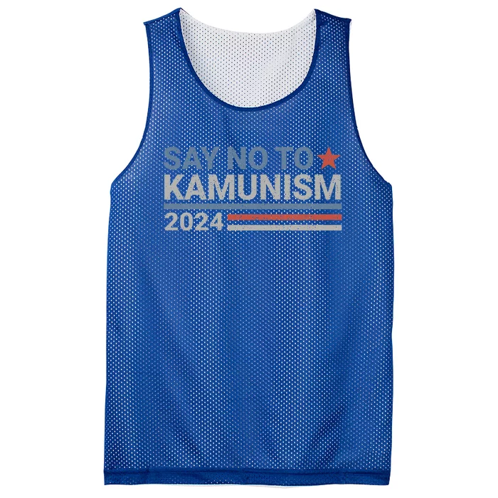 Say No To Kamunism Kamala Vote Trump Vance Mesh Reversible Basketball Jersey Tank