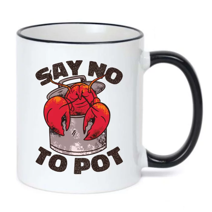 Say No To Pot Funny Black Color Changing Mug