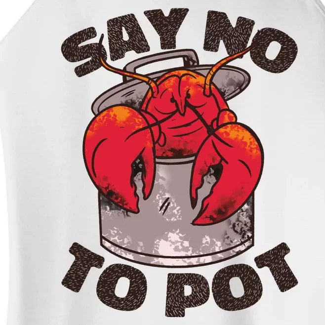 Say No To Pot Funny Women’s Perfect Tri Rocker Tank