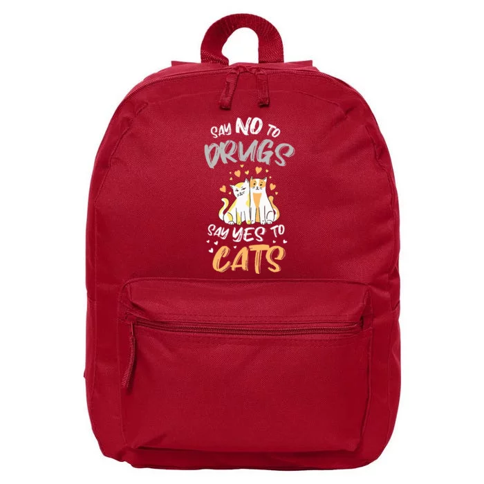 Say No To Drugs Say Yes To Cats Red Ribbon Week 16 in Basic Backpack