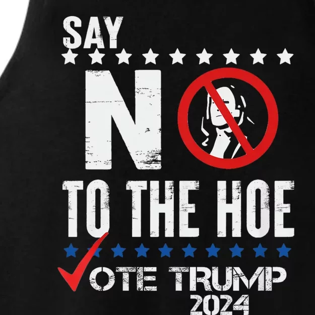 Say No To The Hoe Vote Trump Ladies Tri-Blend Wicking Tank