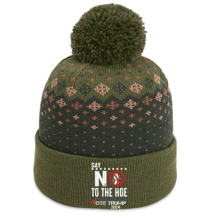 Say No To The Hoe Vote Trump The Baniff Cuffed Pom Beanie