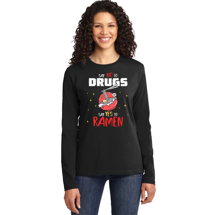 Say No To Drugs Say Yes To Ra Drug Red Ribbon Week Ladies Long Sleeve Shirt