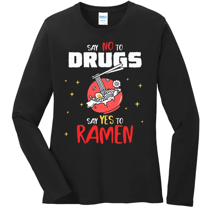 Say No To Drugs Say Yes To Ra Drug Red Ribbon Week Ladies Long Sleeve Shirt