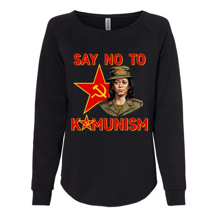 Say No To Kamunism Kamunist Funny Election 2024 Anti Kamala Womens California Wash Sweatshirt