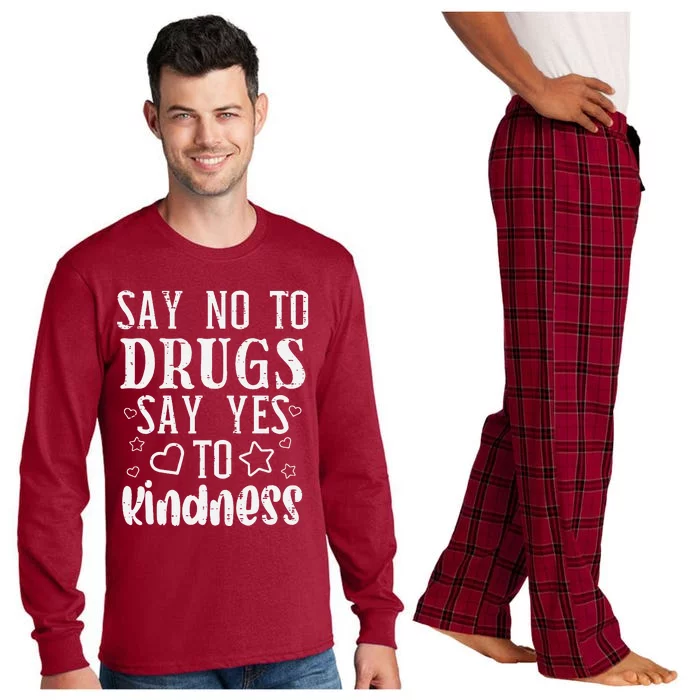 Say No To Yes To Kindness Red Ribbon Week Awareness Long Sleeve Pajama Set