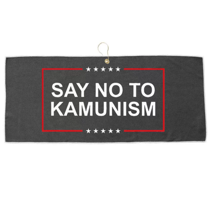 Say No To Kamunism Large Microfiber Waffle Golf Towel