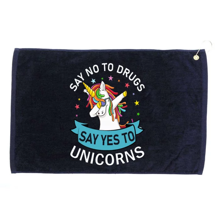 Say No To Drugs Say Yes To Unicorn Red Ribbon Week Grommeted Golf Towel