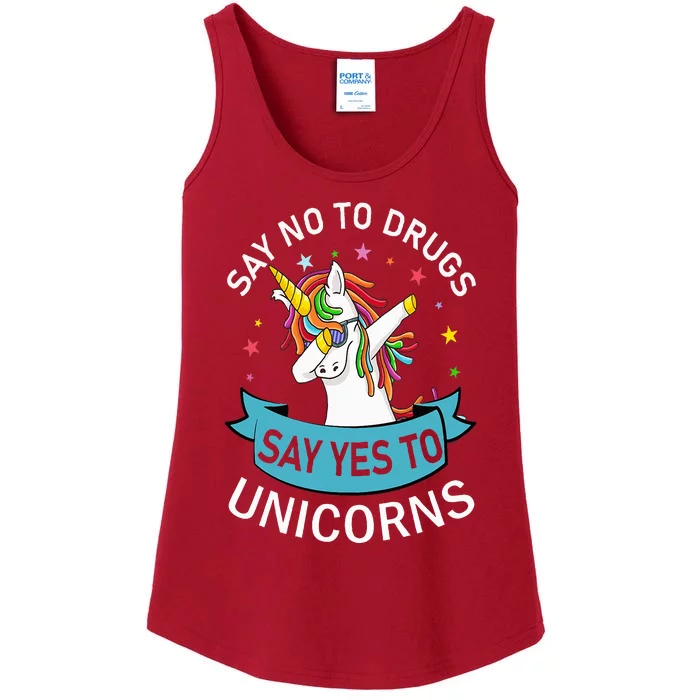 Say No To Drugs Say Yes To Unicorn Red Ribbon Week Ladies Essential Tank