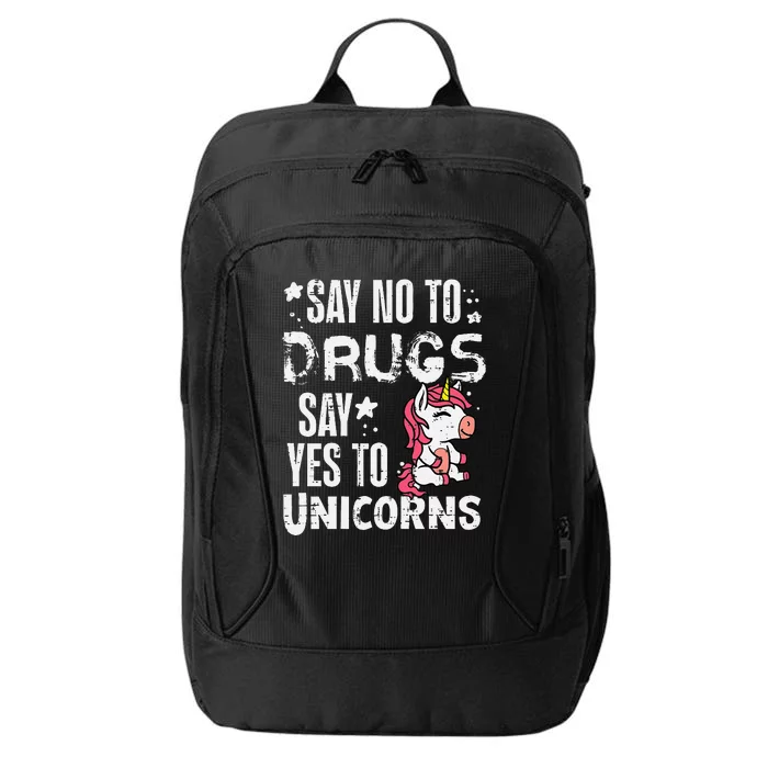 Say No To Yes To Unicorns Red Ribbon Week Awareness City Backpack