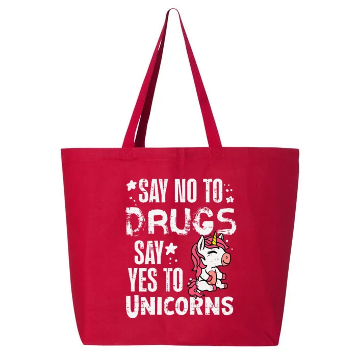 Say No To Yes To Unicorns Red Ribbon Week Awareness 25L Jumbo Tote