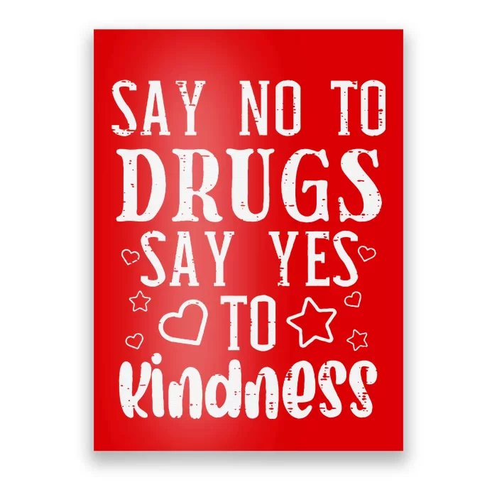 Say No To Yes To Kindness Red Ribbon Week Awareness Poster