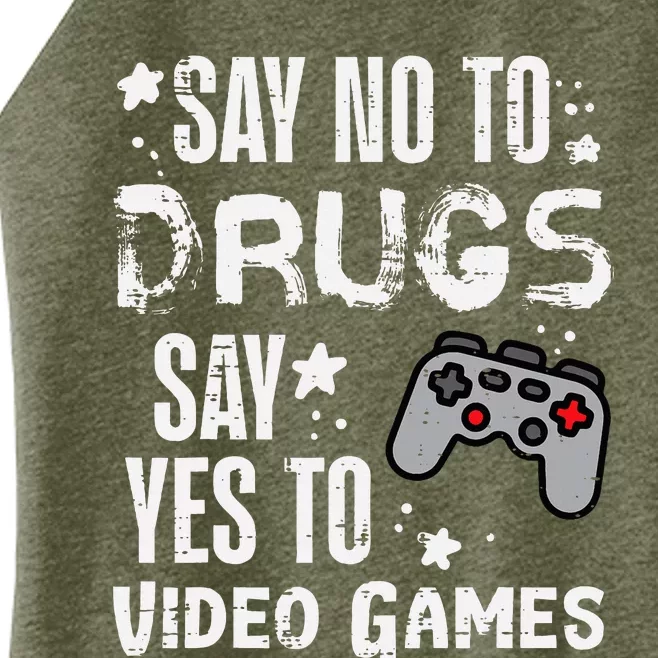 Say No To Yes To Video Games Red Ribbon Week Gamer Women’s Perfect Tri Rocker Tank