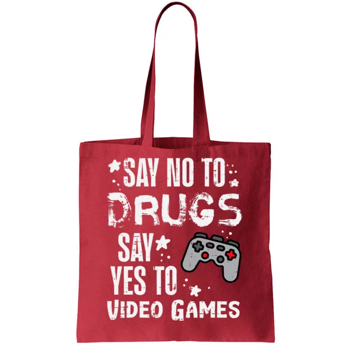 Say No To Yes To Video Games Red Ribbon Week Gamer Tote Bag