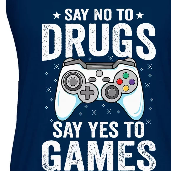 Say No To Drugs Say Yes video game Anti drug Red Ribbon Week Ladies Essential Flowy Tank