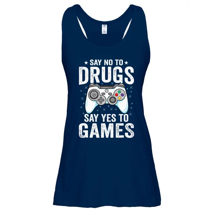 Say No To Drugs Say Yes video game Anti drug Red Ribbon Week Ladies Essential Flowy Tank