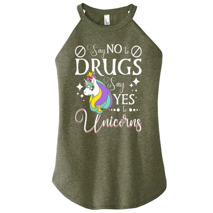 Say No To Drugs Say Yes To Unicorns Red Ribbon Week Women’s Perfect Tri Rocker Tank