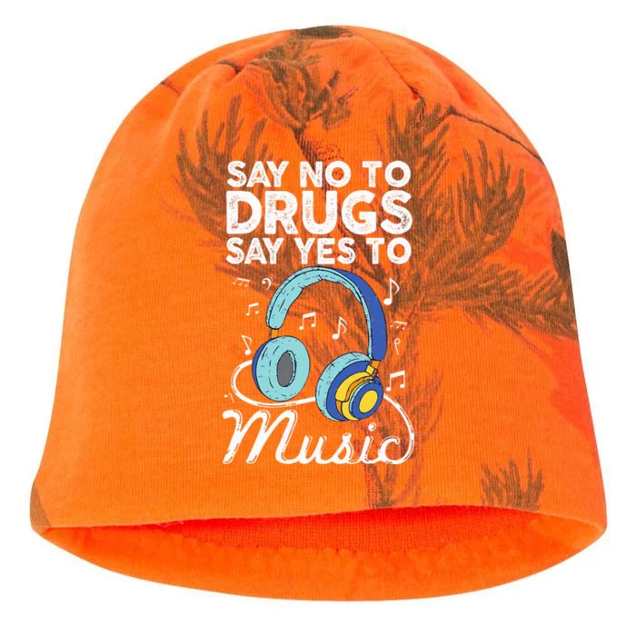 Say No To Drugs Say Yes To music Anti drug Red Ribbon Week Kati - Camo Knit Beanie