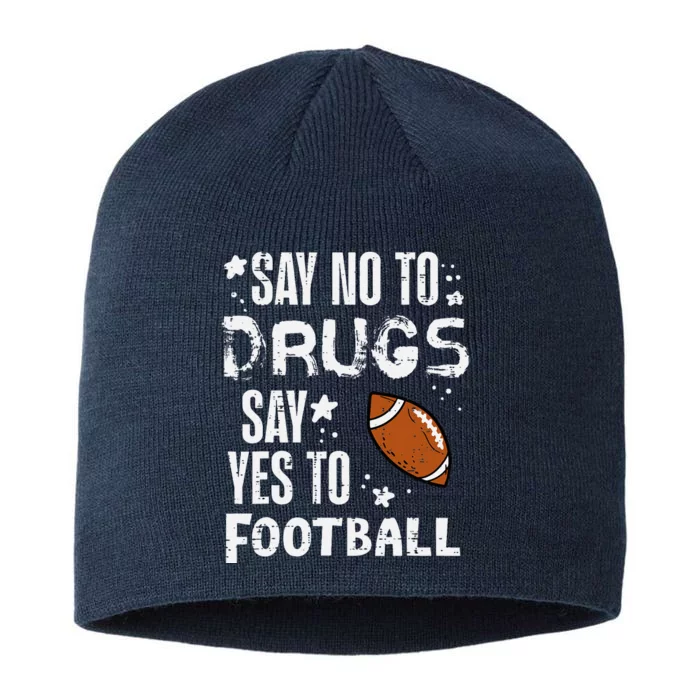 Say No To Yes To Football Red Ribbon Week Awareness 8 1/2in Sustainable Knit Beanie