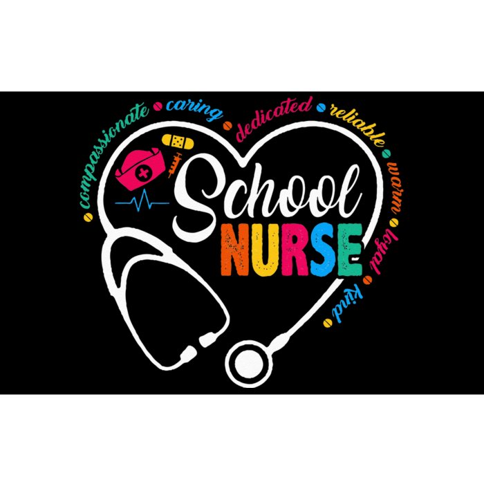 School Nurse Vintage Love Heart Nurse Life Bumper Sticker