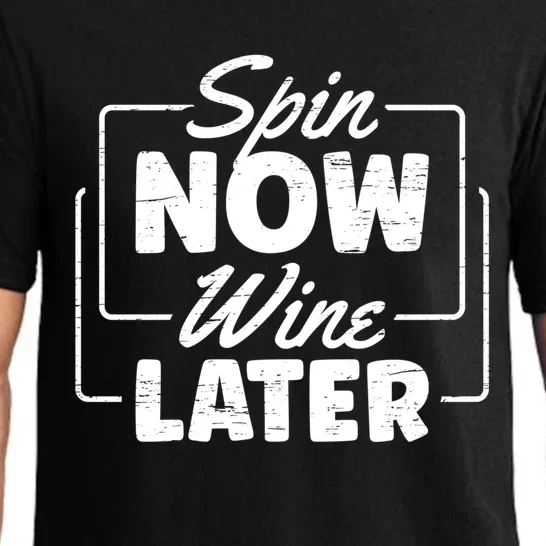 Spin Now Wine Later Indoor Cycling Workout Exercise Cool Gift Pajama Set