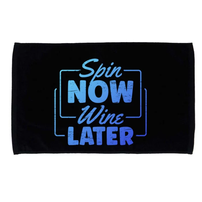 Spin Now Wine Later Indoor Cycling Workout Exercise Cool Gift Microfiber Hand Towel